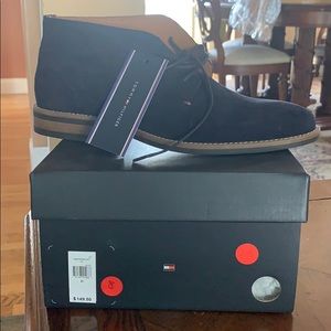 Navy blue suede Tommy Hilfiger men’s shoes size 8